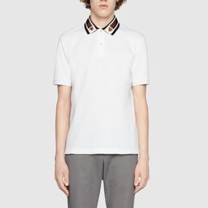 Gucci Cotton Polo w Web & Feline Head